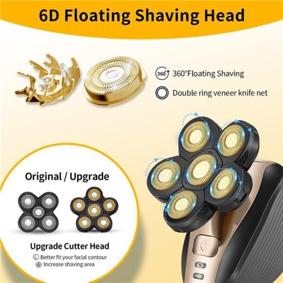Head Shavers for Men Upgraded 5 in 1 Multifunctional Bald Head Shaver Grooming - Picture 3 of 8